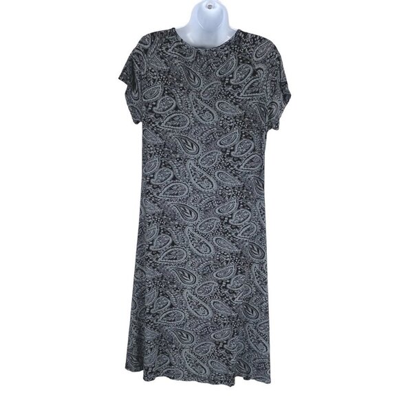Fresh‎ Produce Dress Large Paisley Rayon Blend Stretch Flawed DR-1304 - Picture 5 of 9